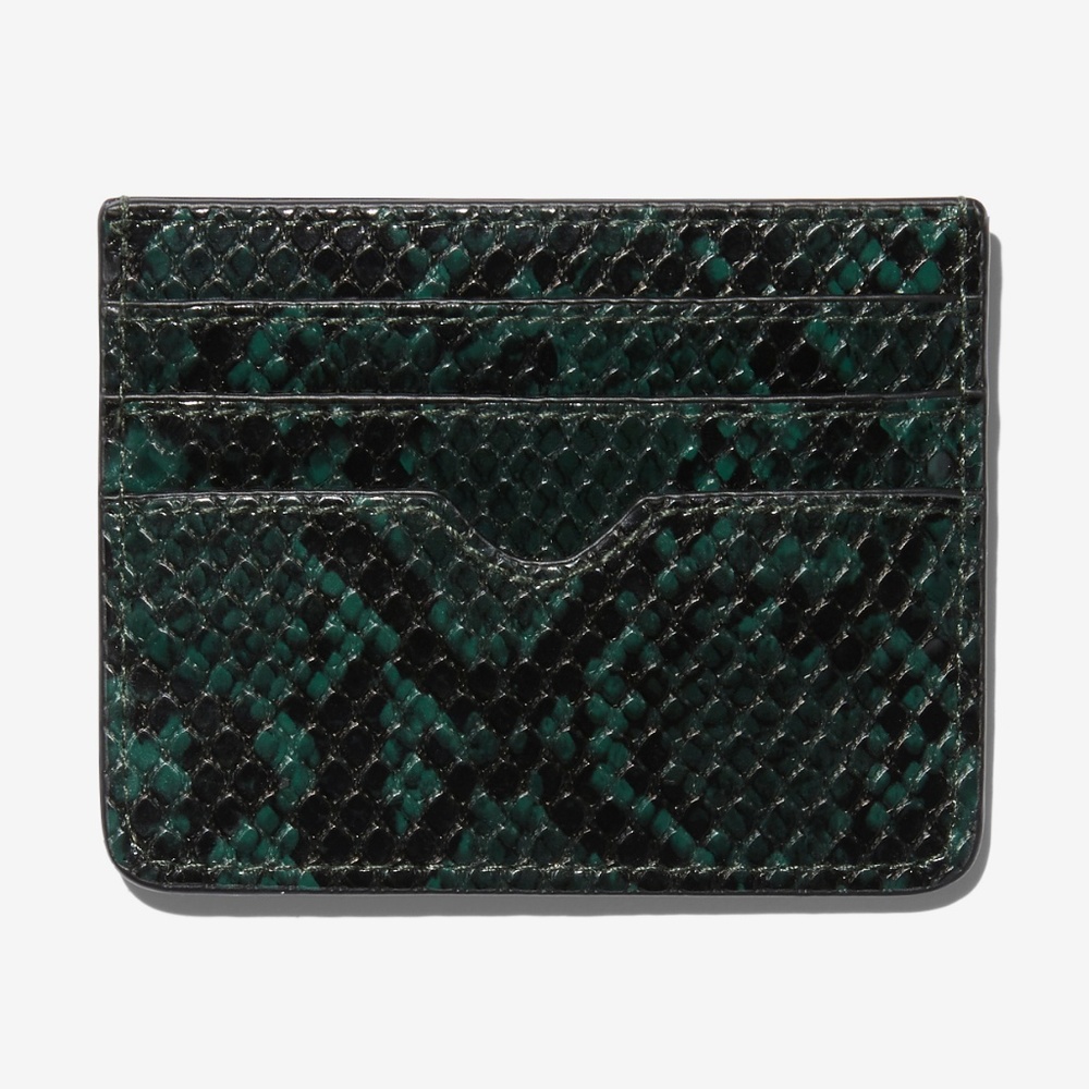 NWOT Express Emerald Snakeskin Credit Card Holder